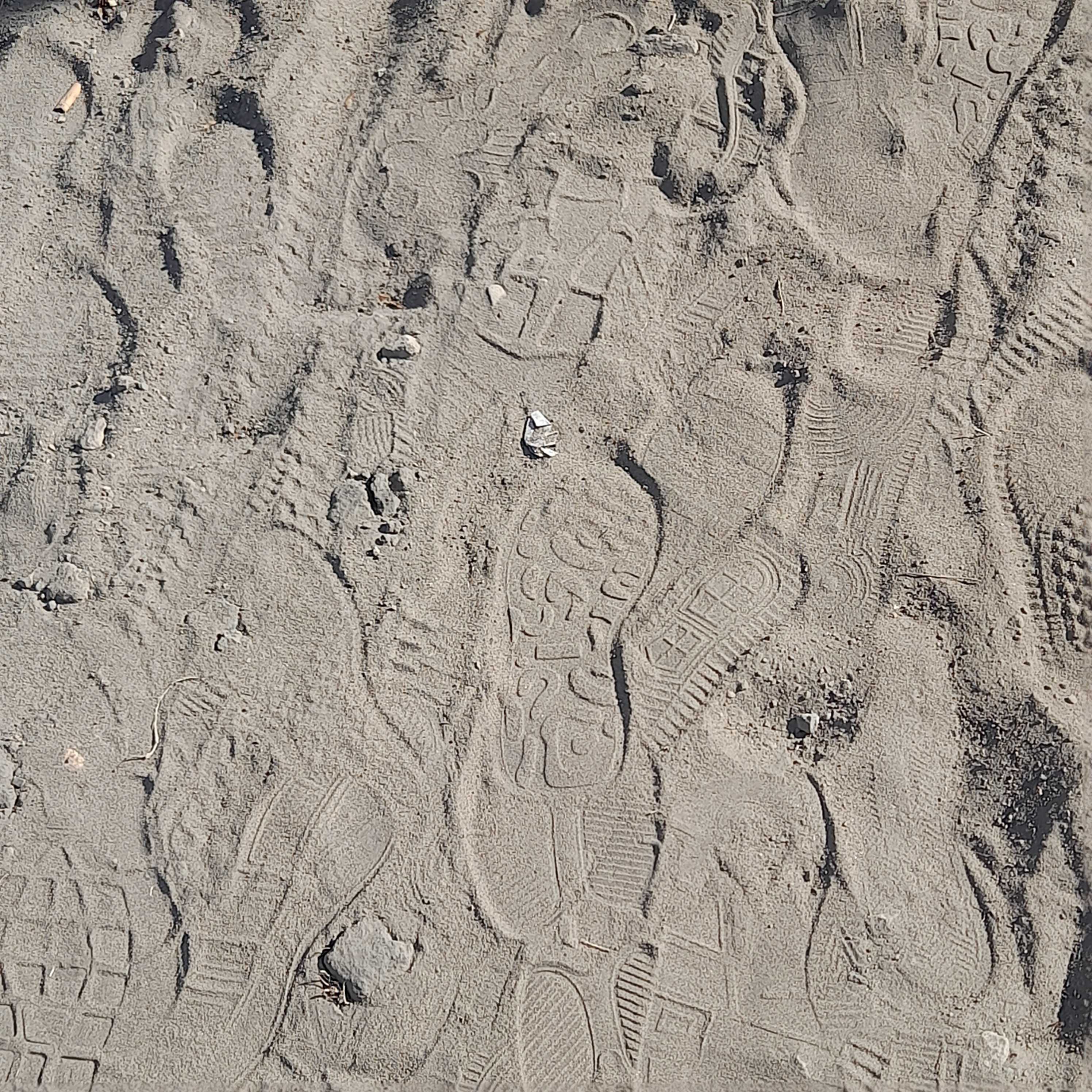 footprints in sand